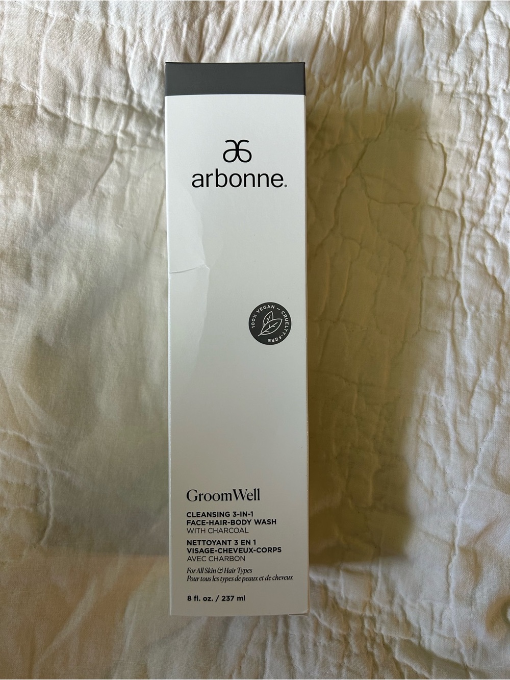 Arbonne GroomWell 3-in-1 Cleanser — White and Black Packaging